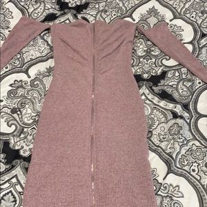 Ribbed off the shoulder Dress